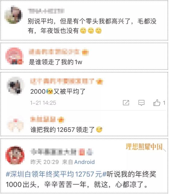 “年終獎被平均”/